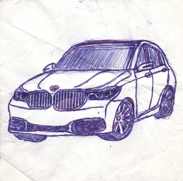 нарисованный автомобиль
