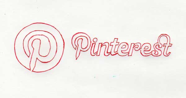 нарисованная эмблема pinterest 3