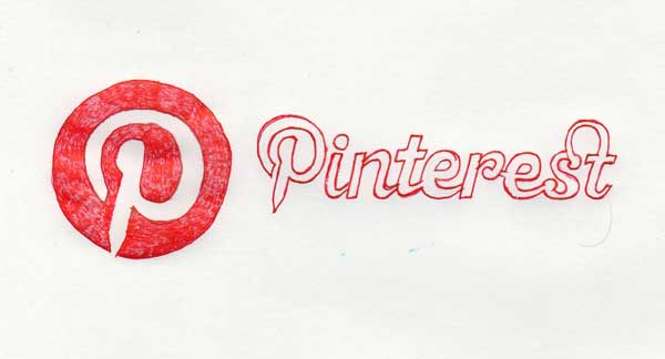 нарисованная эмблема pinterest 4